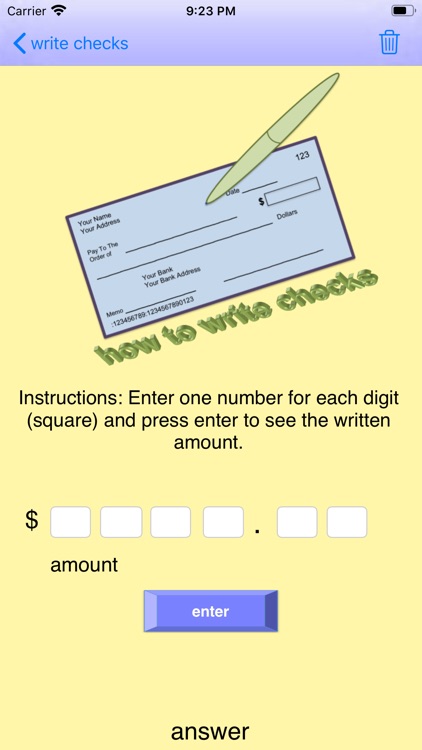 write checks