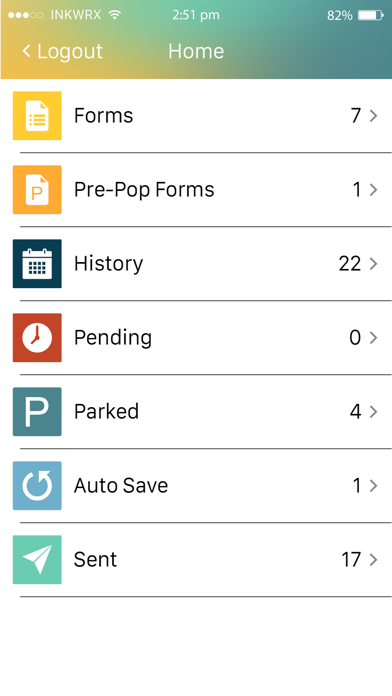 INKWRX Mobile Forms iPhone screenshot