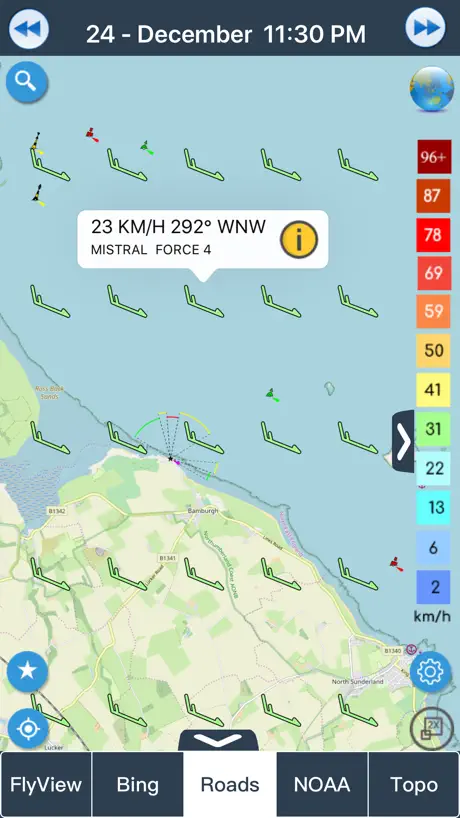 Wind forecast for Windgurus