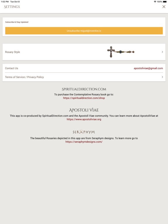Contemplative Rosary iPad screenshot 6 - Reference app