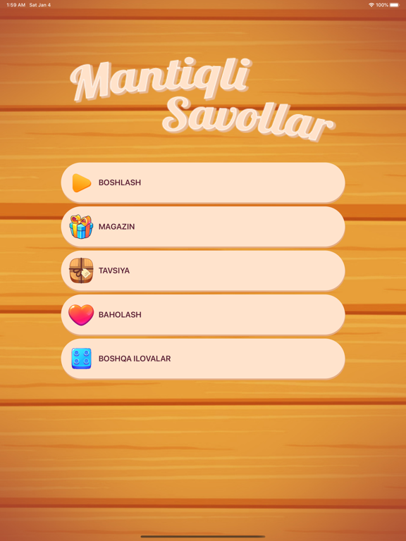 Screenshot #4 pour Mantiqli Savollar