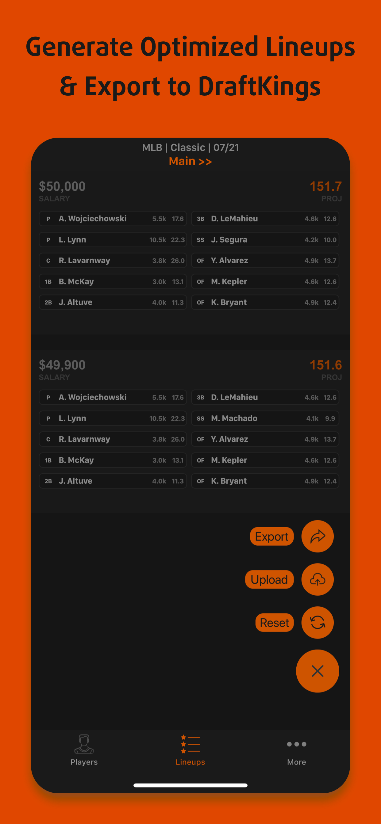 Draftwise - DFS Optimizer screenshot 3
