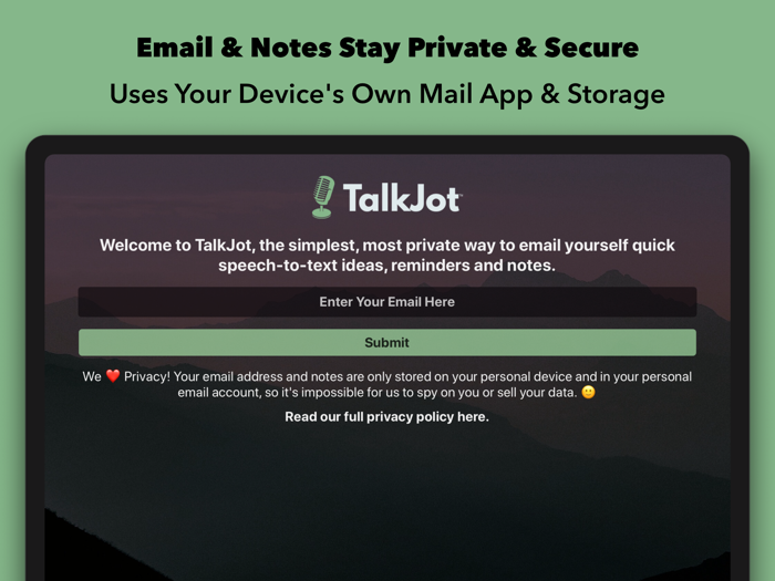 TalkJot – Voice-to-Email Notes