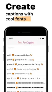 fonts for captions iphone screenshot 2