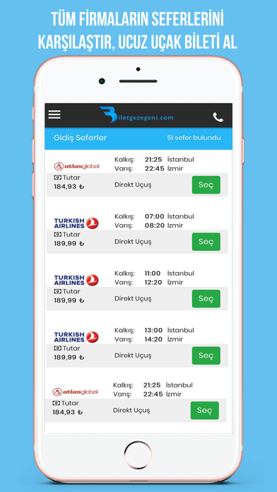 Bilet Gezegeni iPhone screenshot 3 - Travel app