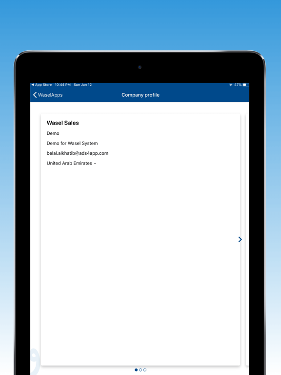 Wasel Apps iPad screenshot 7 - Business app