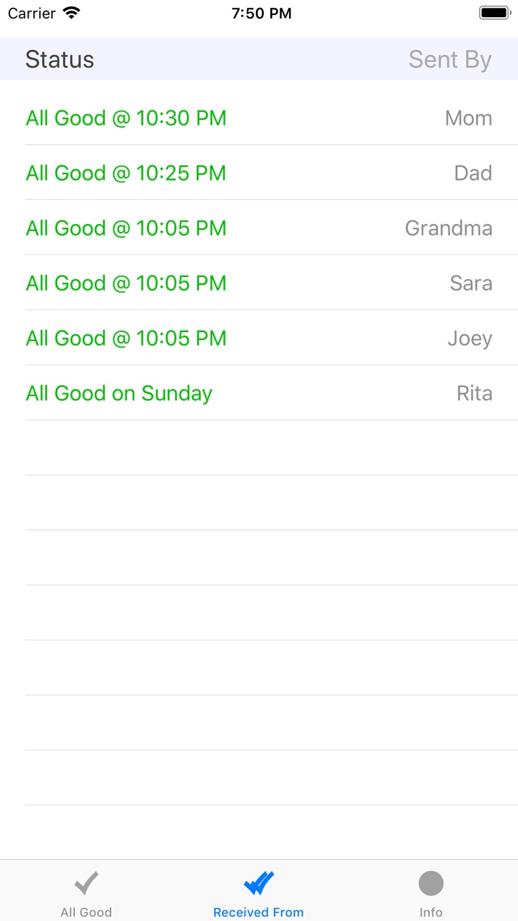 iPhone screenshot