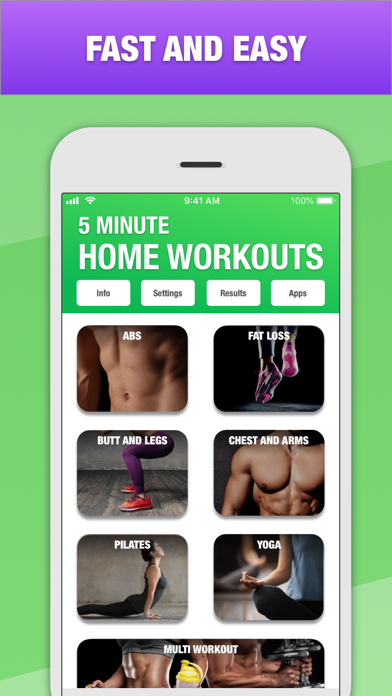 5 Minute Home Workout Screenshot
