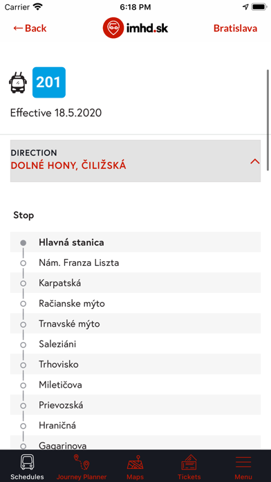 imhd.sk Screenshot