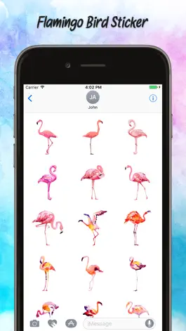 Game screenshot Watercolor Flamingo Stickers apk
