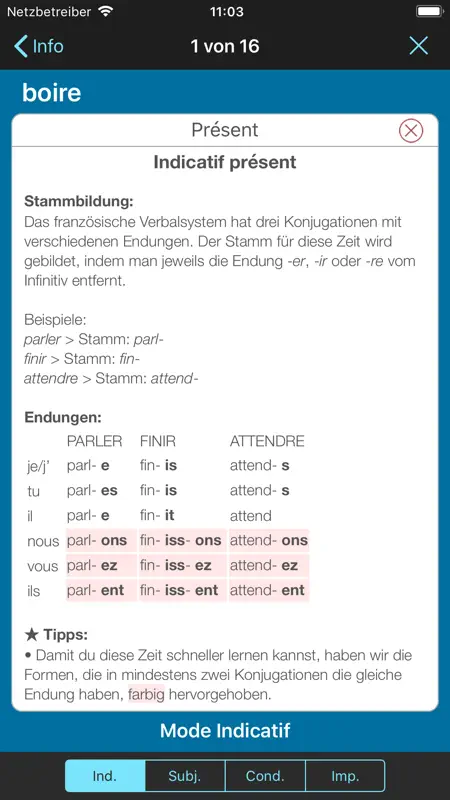 Französisch: Verben & Formen screenshot 5 of 8