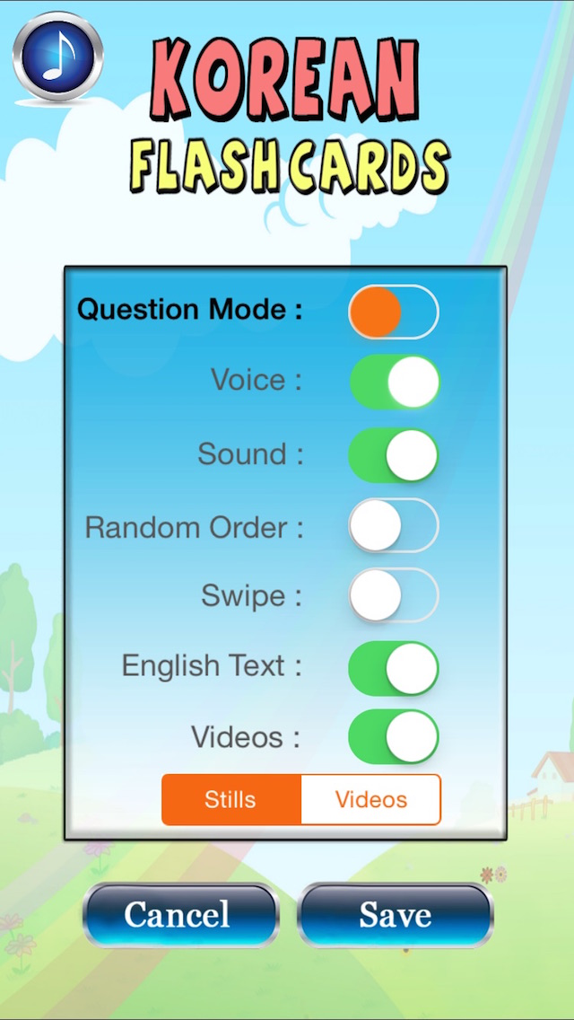 Korean Baby Flash Cards