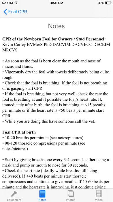 Foal CPR iPhone screenshot 7 - Education app