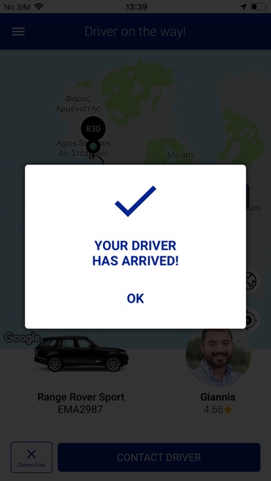 Screenshot #1 pour TropeZapp Taxi Passenger