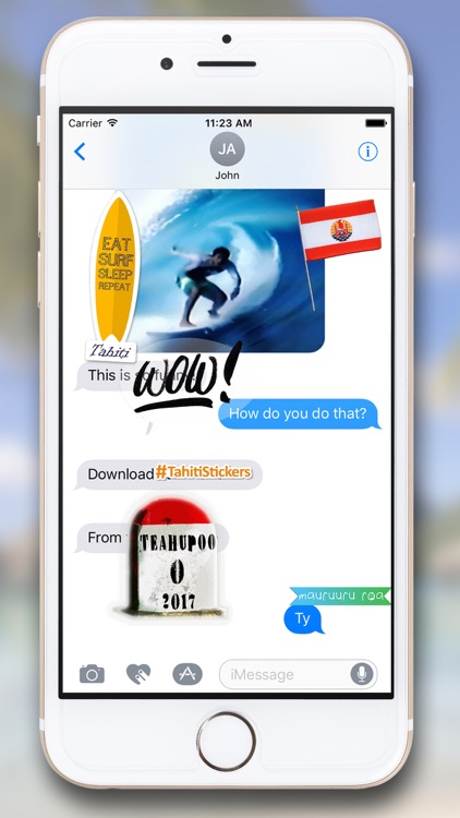 Tahiti Stickers for iMessage screenshot-7