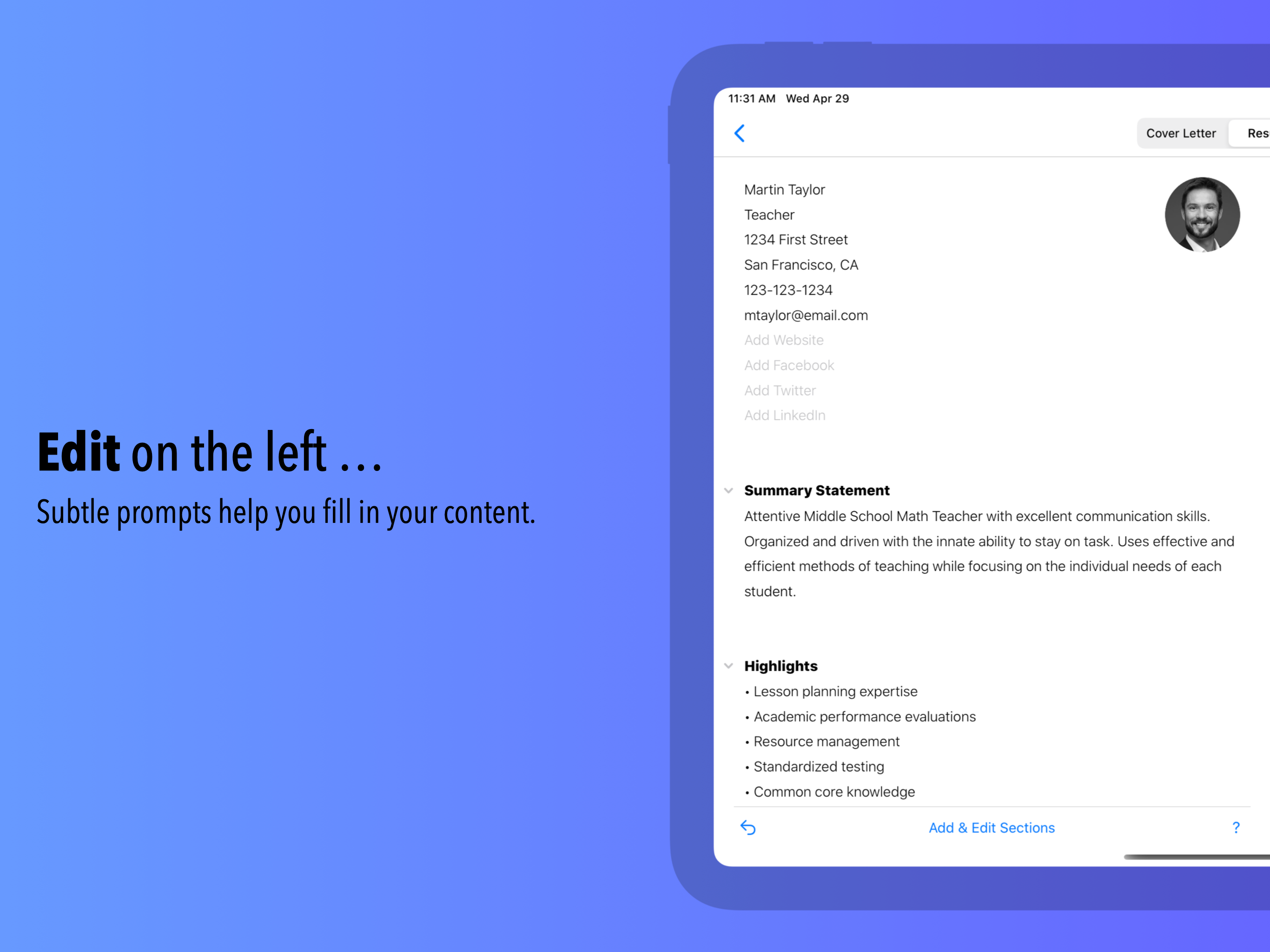 Resume Builder by Nobody