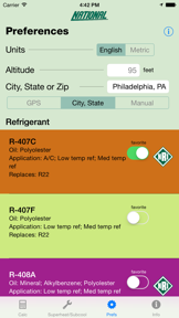 P-T Calculator screenshot