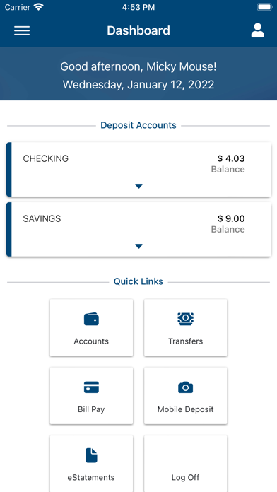 United Bank of Iowa Screenshot