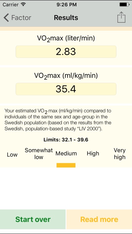 Ekblom-Bak Cycle Test