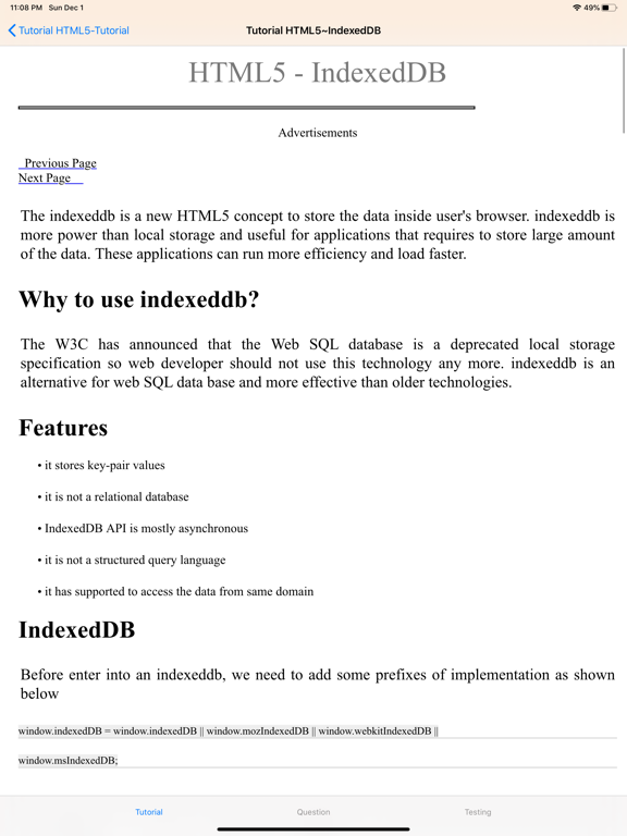 Screenshot #5 pour Tutorial for HTML5