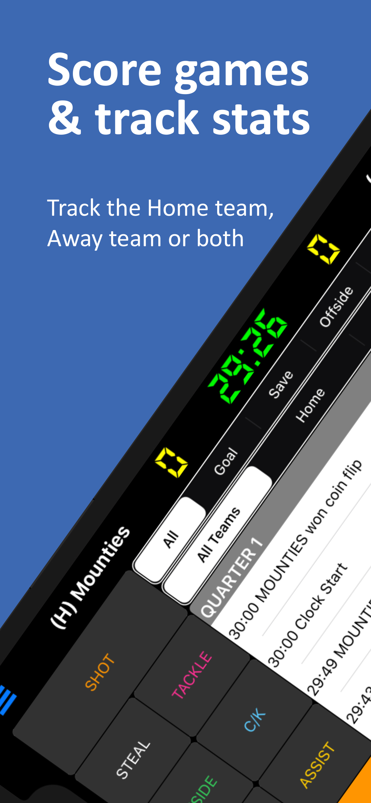 Soccer Scorebook + Stats
