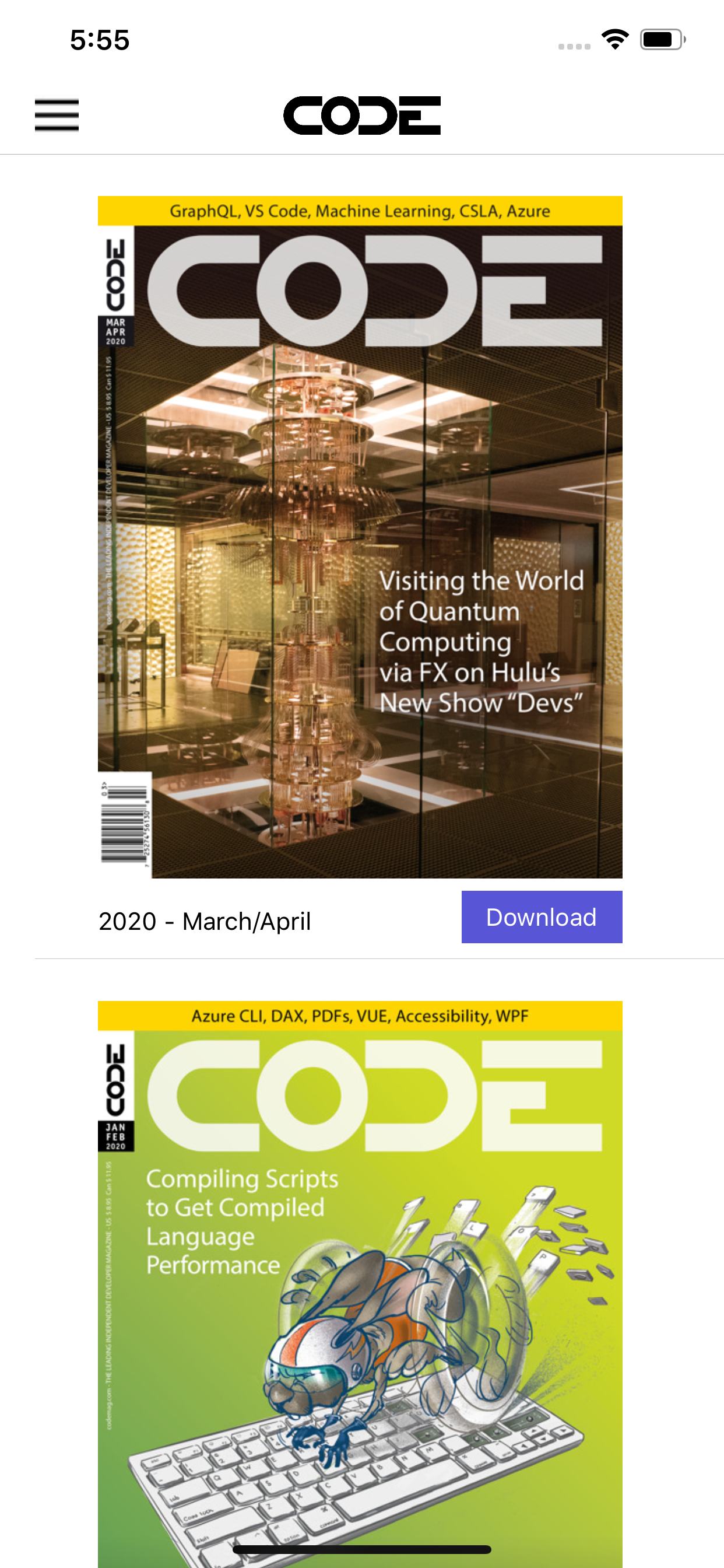 CODE Magazine Mobile