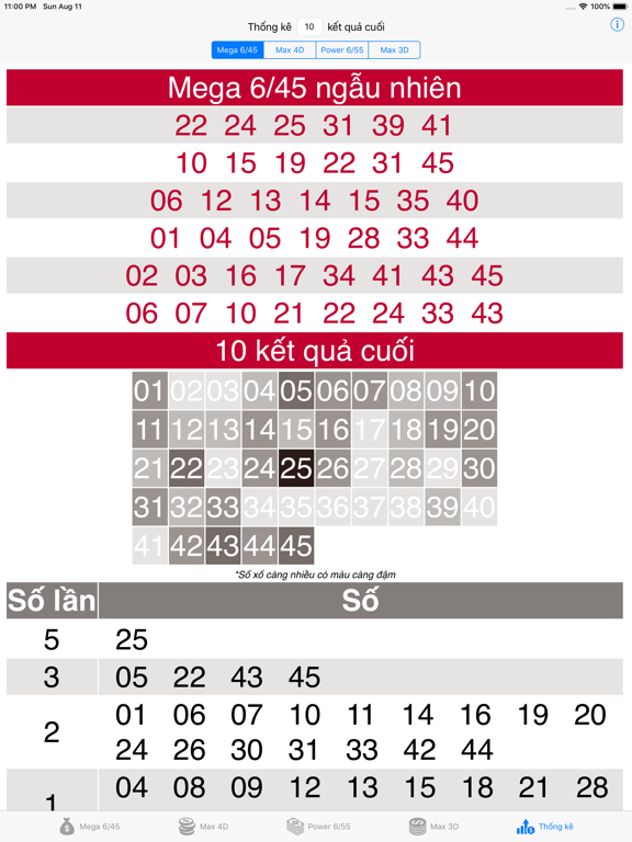 Xổ Số Tự Chọn iPad screenshot 9 - Entertainment app