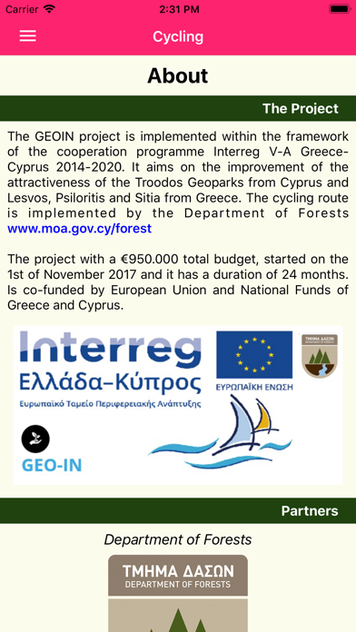 Screenshot #2 pour GEO-IN cycling route in Cyprus