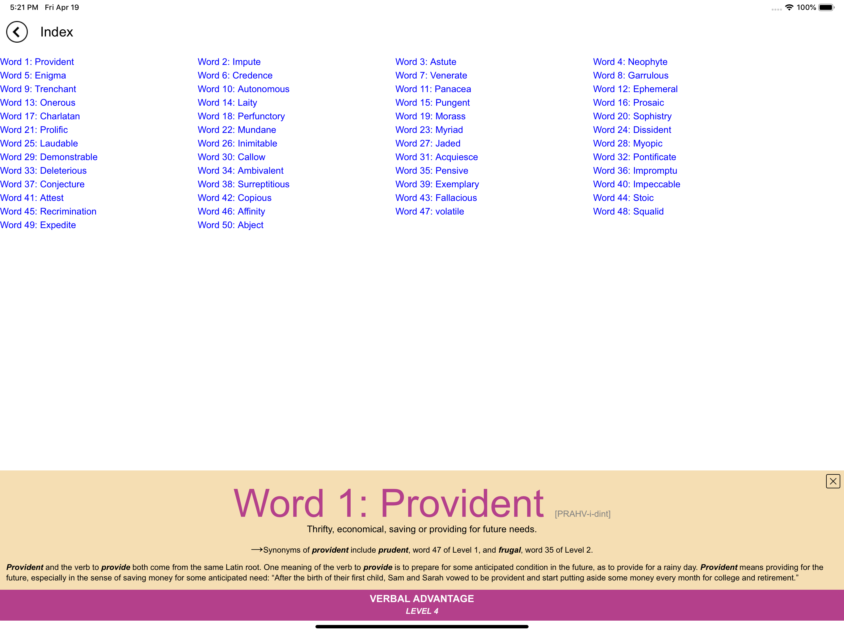 Verbal Advantage - Level 4