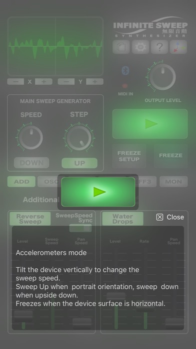 INFINITE SWEEP SYNTH Screenshot
