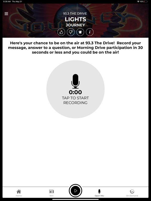 93.3 The Drive iPad screenshot 4 - Music app