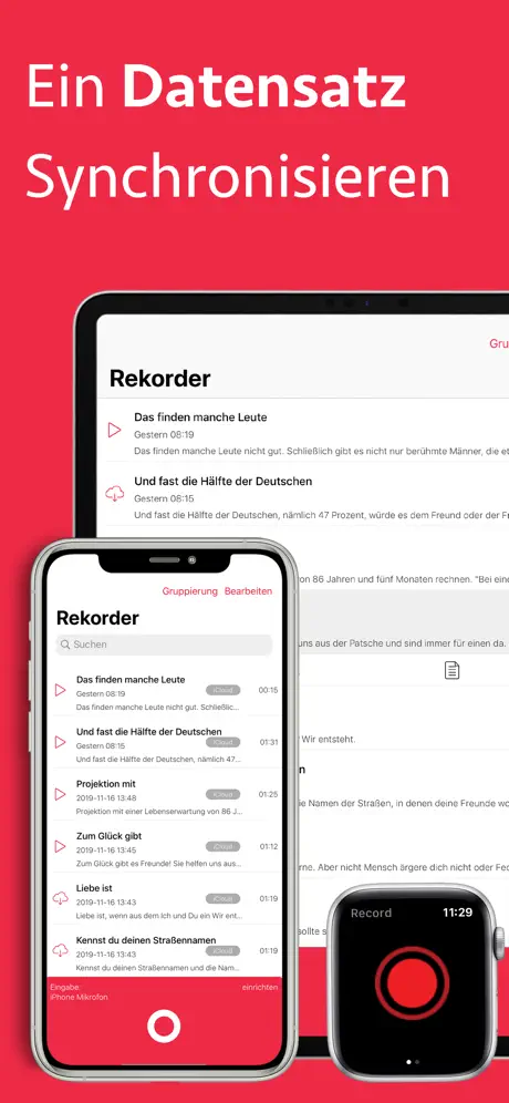 Diktiergerät - Aufnahme-App