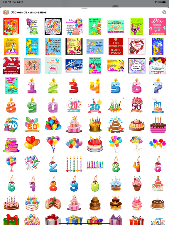 Screenshot #4 pour Stickers de cumpleaños