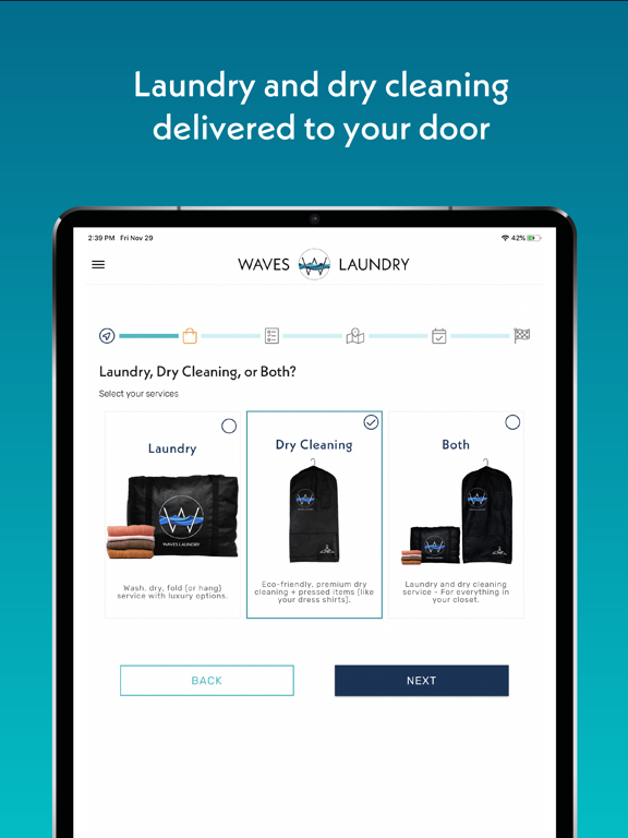 Waves Laundry iPad screenshot 3 - Lifestyle app