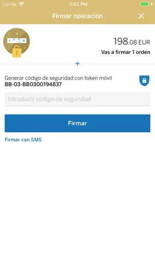 Captura de pantalla de BBVA Empresas | PT en iPhone 6