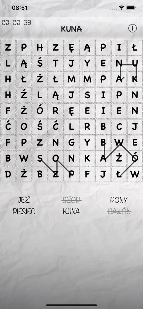 Znajdź Słowa Z