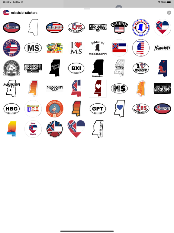 Screenshot #4 pour Mississippi emoji USA stickers