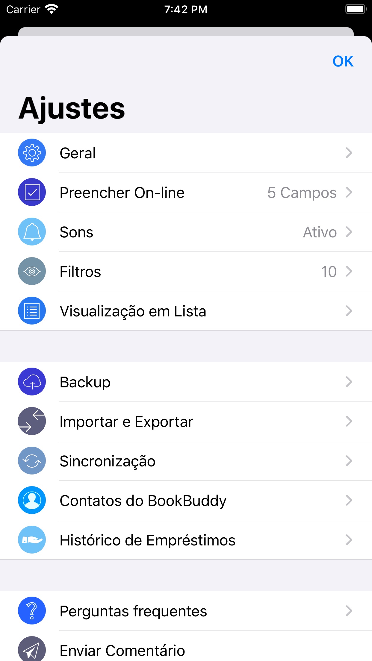Screenshot do app BookBuddy