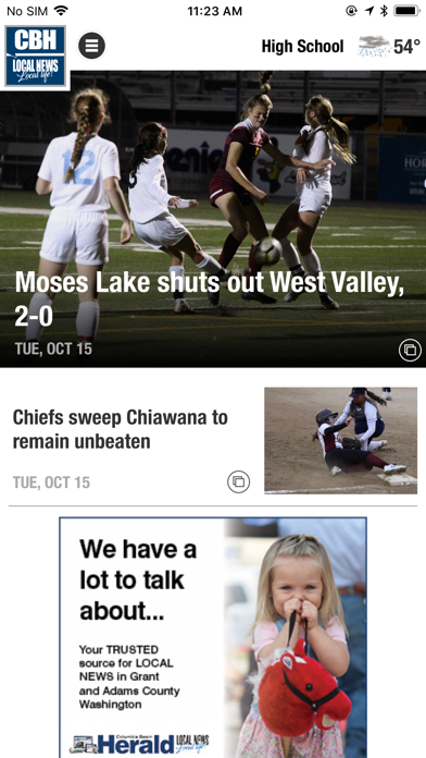 Columbia Basin Herald Screenshot