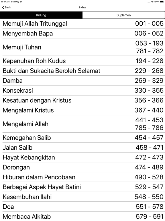 Kidung Pemulihan iPad screenshot 6 - Book app