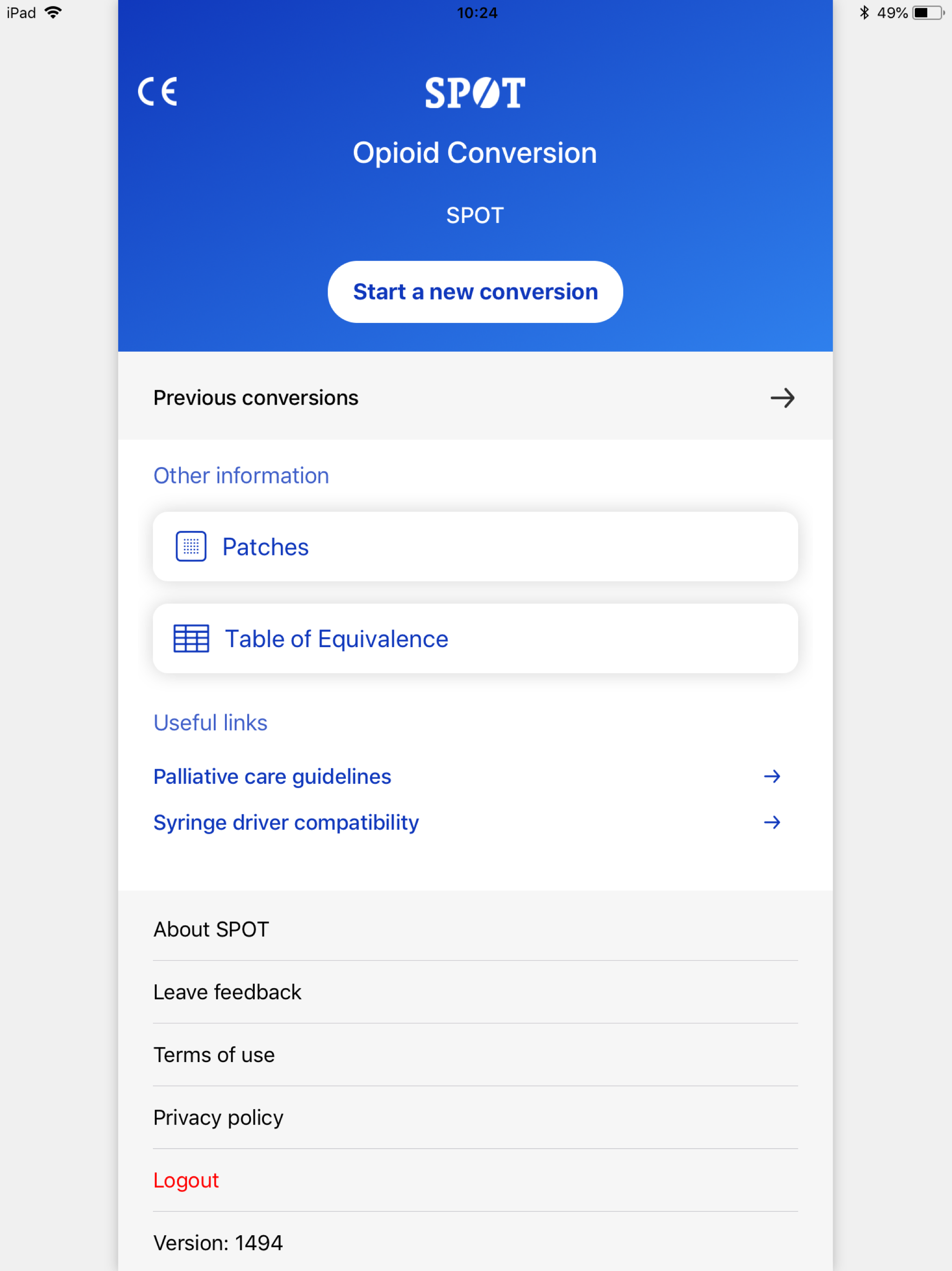 SPOT - Opioid Calculator