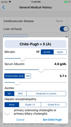 Captura de pantalla de PJI Database en iPhone 3