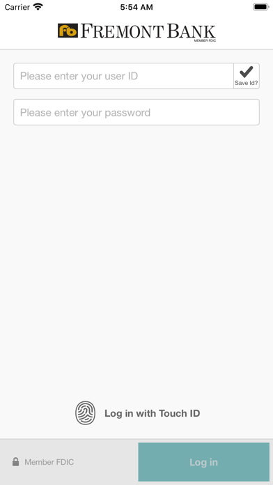 Fremont Bank Business Banking Screenshot