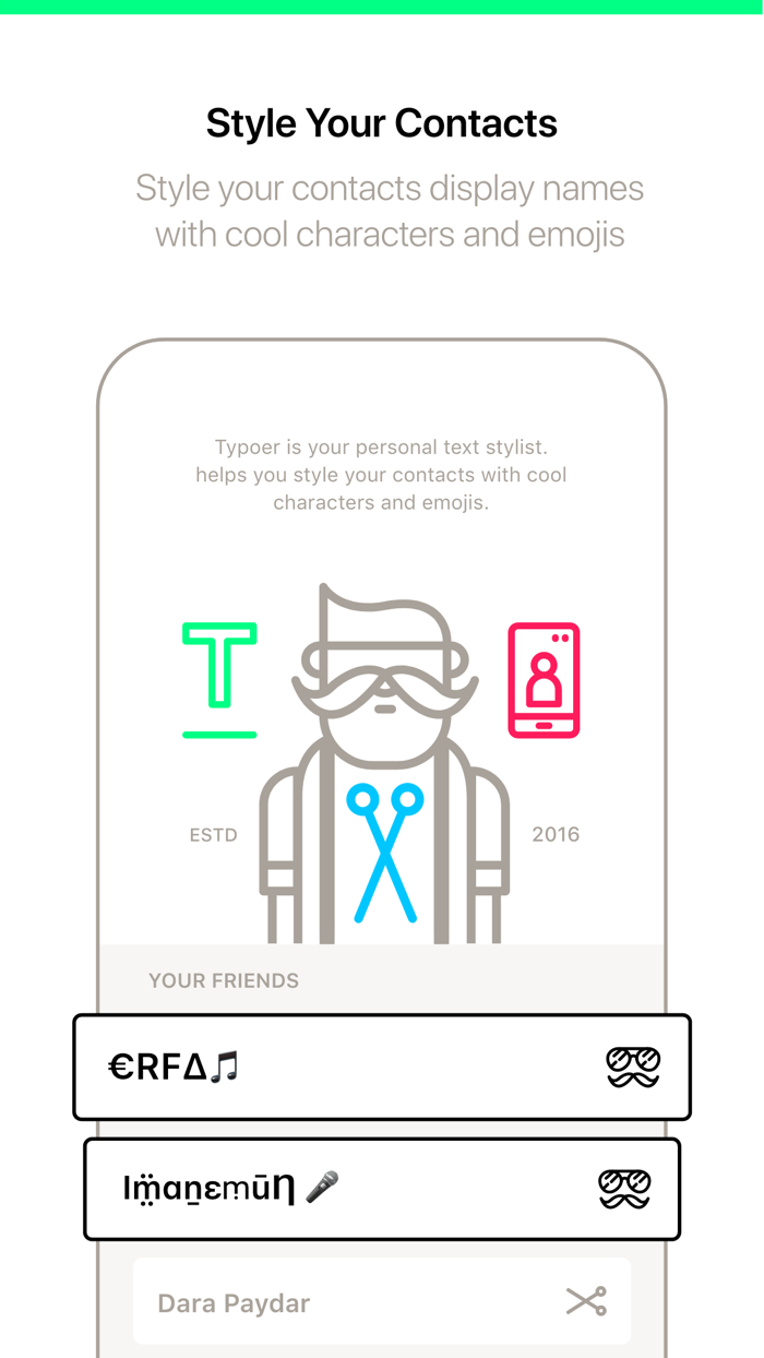 Typoer - Style your contacts