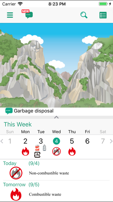 Screenshot #1 pour Ichinoseki Garbage Sorting App