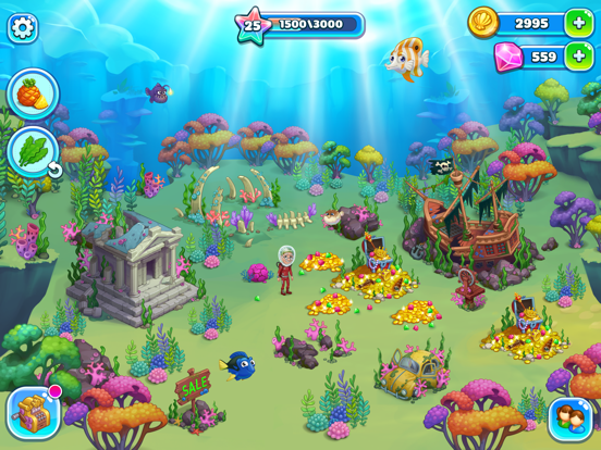 Aquarium Farm: mermaid story iPad screenshot 5 - Games app