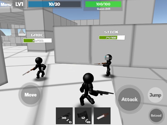 Stickman Unknown Battlegrounds iPad screenshot
