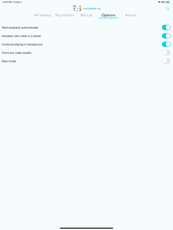 Jewish Kids Videos iPad screenshot 5 - Entertainment app