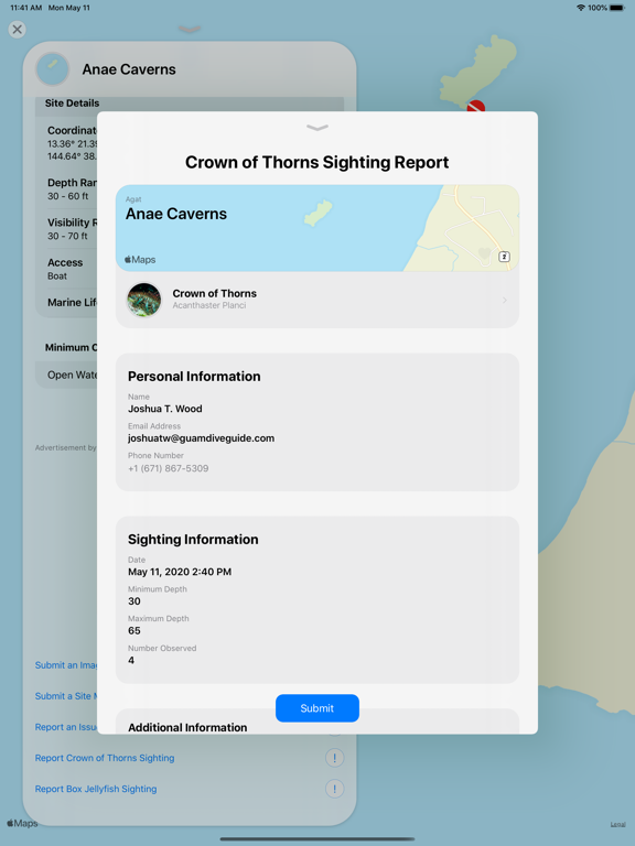 Guam Dive Guide iPad screenshot 4 - Lifestyle app