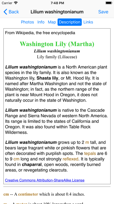 Oregon Wildflower Search Screenshot